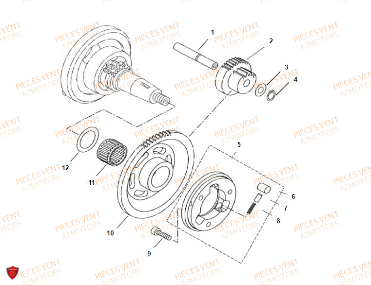 Roue Libre VENT Pièces VENT BAJA 125 4T 2018 (STANDARD)