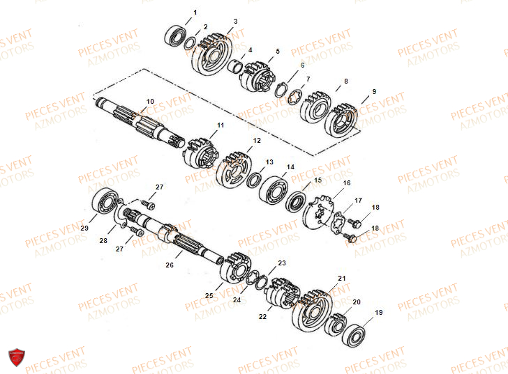 Transmission VENT Pièces VENT BAJA 125 4T 2018 (STANDARD)