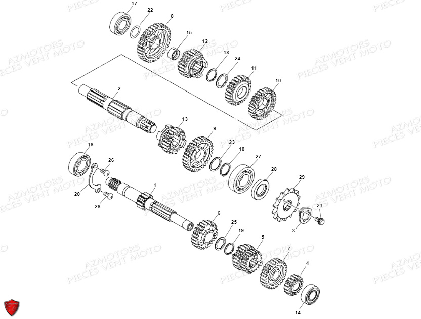 Boite A Vitesses VENT Pièces VENT BAJA 125 4T EURO 5 2022 (STANDARD)