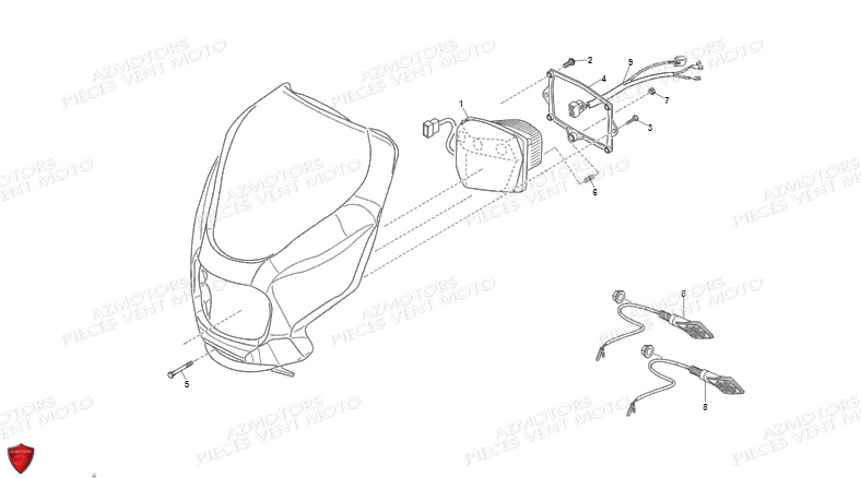 Carenages Plaque Phare VENT Pièces VENT BAJA 125 4T EURO 5 2022 (STANDARD)