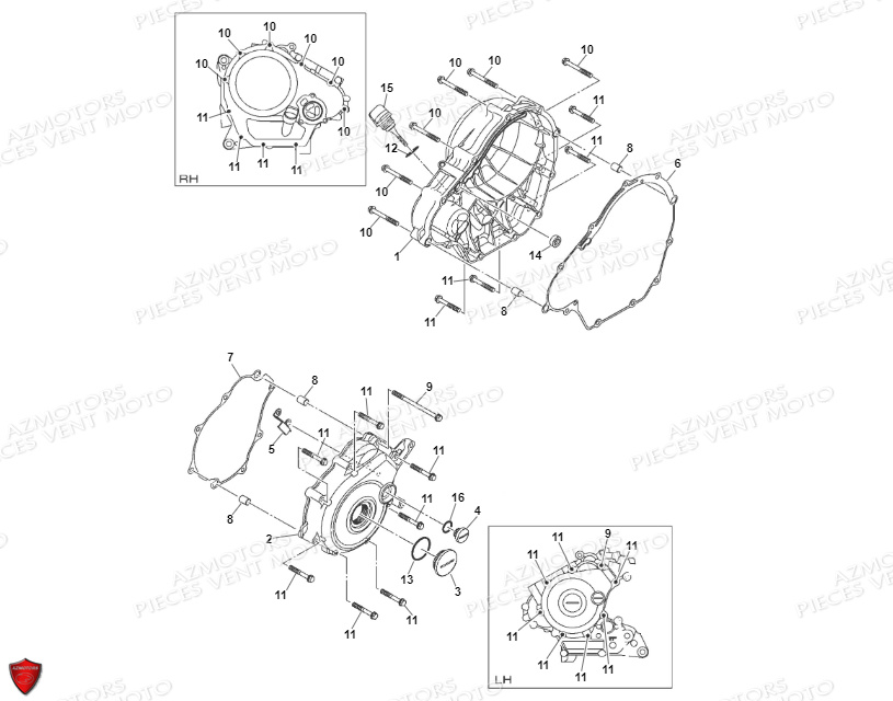 Couvercles De Carters VENT Pièces VENT BAJA 125 4T EURO 5 2022 (STANDARD)