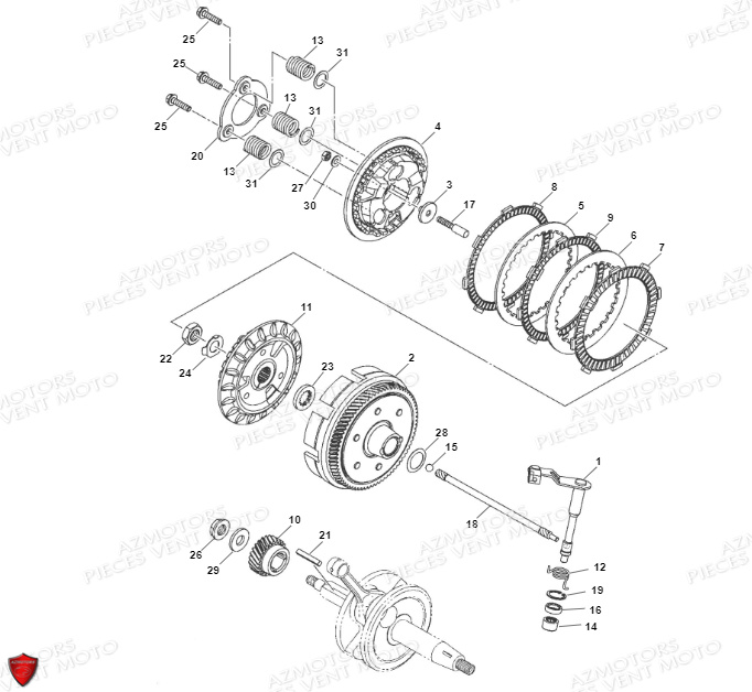 Embrayage VENT Pièces VENT BAJA 125 4T EURO 5 2022 (STANDARD)