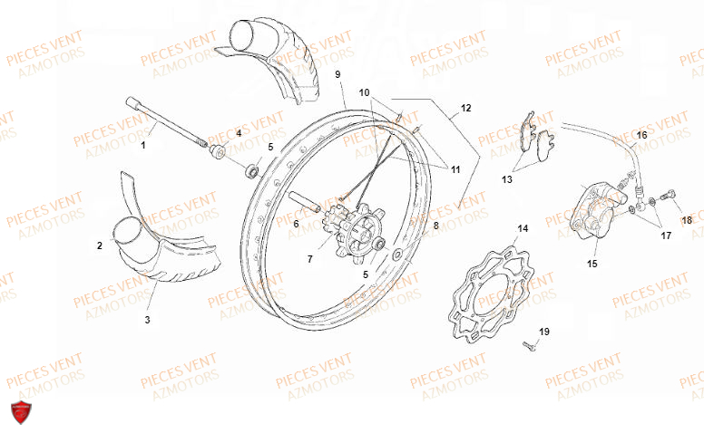 ROUE AVANT pour BAJA 50CC 2018