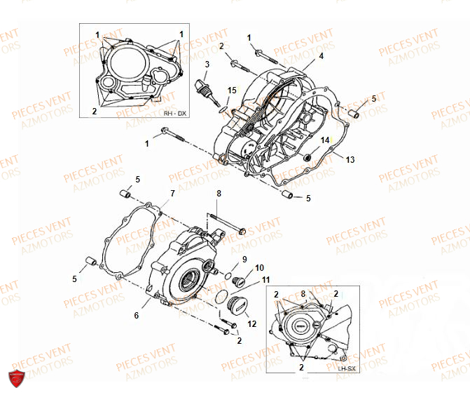 Couvre Carter VENT Pièces VENT BAJA RR 125 4T 2018 (ALUMINIUM)