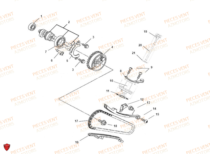 Distribution VENT Pièces VENT BAJA RR 125 4T 2018 (ALUMINIUM)