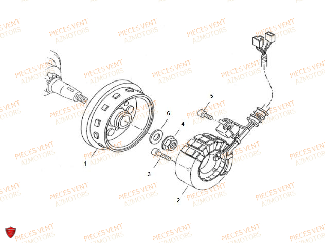 Generateur VENT Pièces VENT BAJA RR 125 4T 2018 (ALUMINIUM)