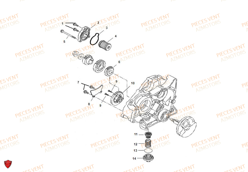 Pompe A Huile VENT Pièces VENT BAJA RR 125 4T 2018 (ALUMINIUM)