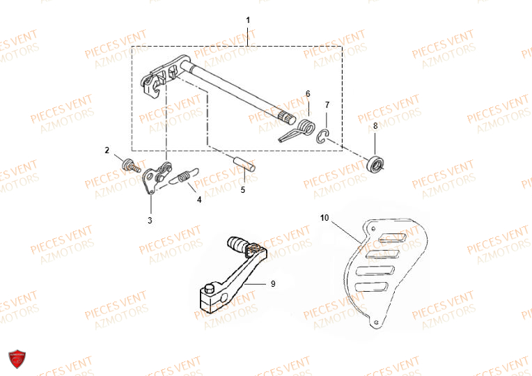 Selecteur De Vitesses VENT Pièces VENT BAJA RR 125 4T 2018 (ALUMINIUM)