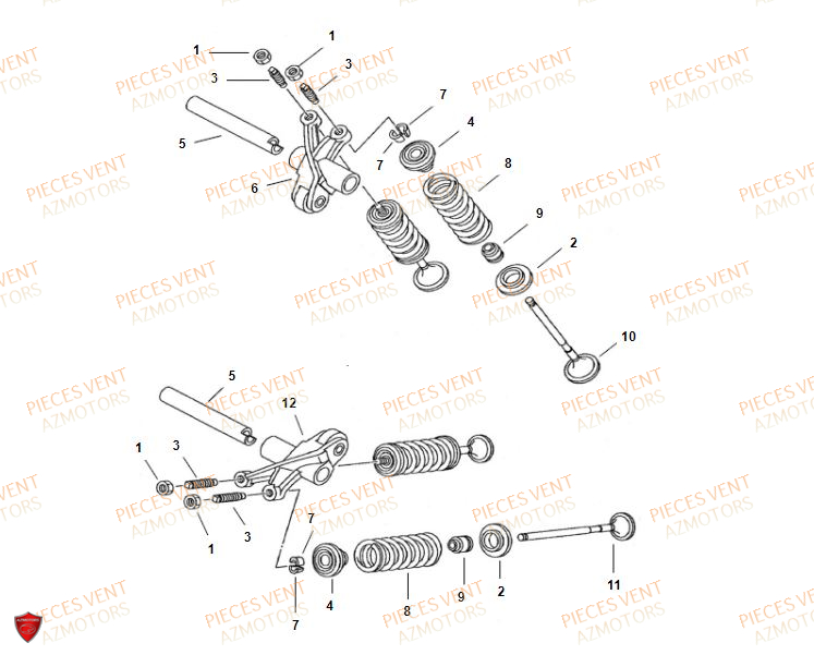 Soupapes VENT Pièces VENT BAJA RR 125 4T 2018 (ALUMINIUM)