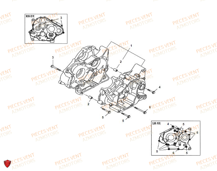 Carter Moteur VENT Pièces VENT BAJA RR 125 4T 2019 (ALUMINIUM)