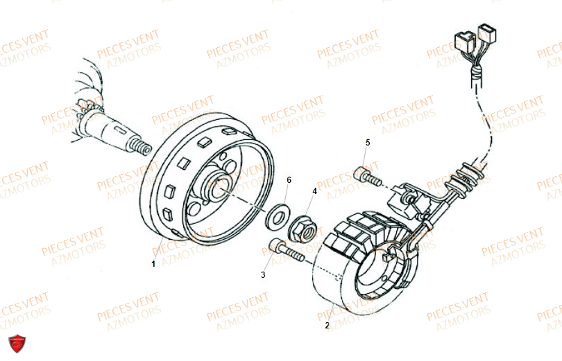 Generateur VENT Pièces VENT BAJA RR 125 4T 2019 (ALUMINIUM)