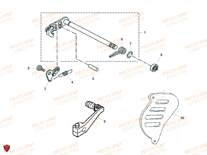 Selecteur De Vitesses VENT Pièces VENT BAJA RR 125 4T 2019 (ALUMINIUM)