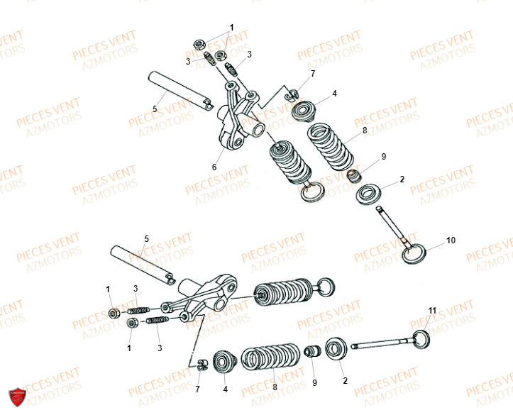 Soupapes VENT Pièces VENT BAJA RR 125 4T 2019 (ALUMINIUM)