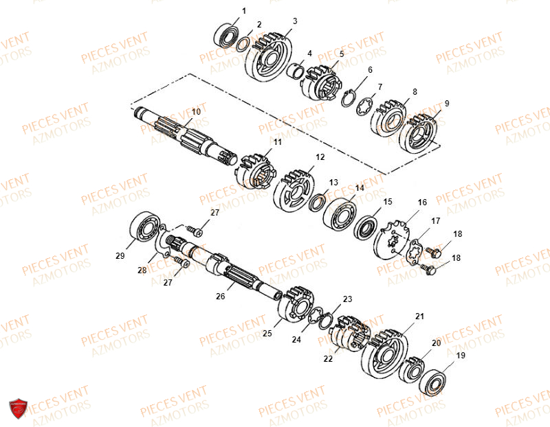 Transmission VENT Pièces VENT BAJA RR 125 4T 2019 (ALUMINIUM)