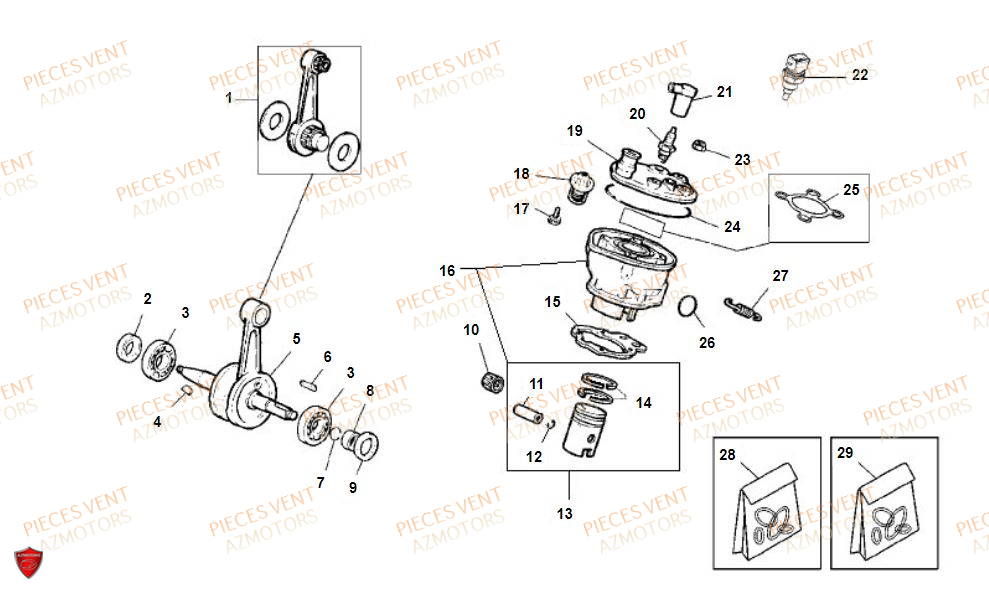 Cylindre VENT Pièces Vent Enduro BAJA RR 50cc - 2020 (VERSION FOURCHE ALUMINIUM)