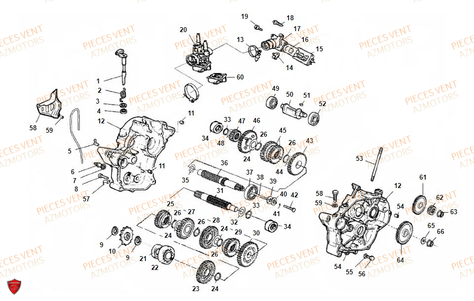 CARTER MOTEUR pour BAJA RR 50CC 2021