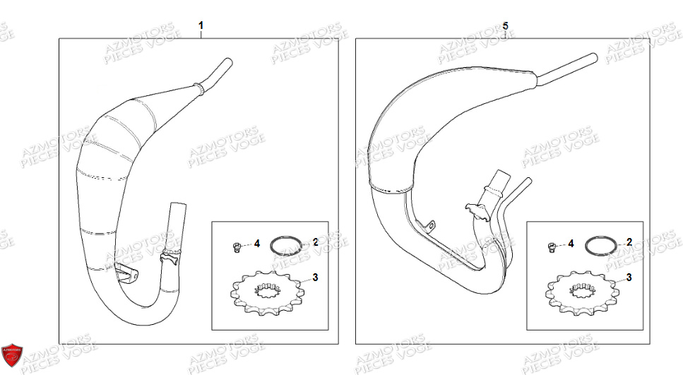 Echappement Kit VENT Pièces Vent Enduro BAJA RR 50cc - 2024 (VERSION FOURCHE ALUMINIUM)