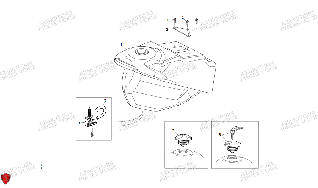 Reservoir VENT Pièces Vent Enduro BAJA RR 50cc - 2024 (VERSION FOURCHE ALUMINIUM)