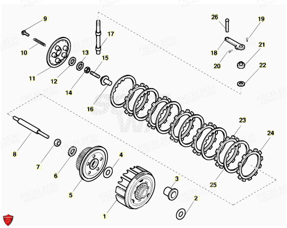 Embrayage BETA Pièces Alp 200cc [2007]