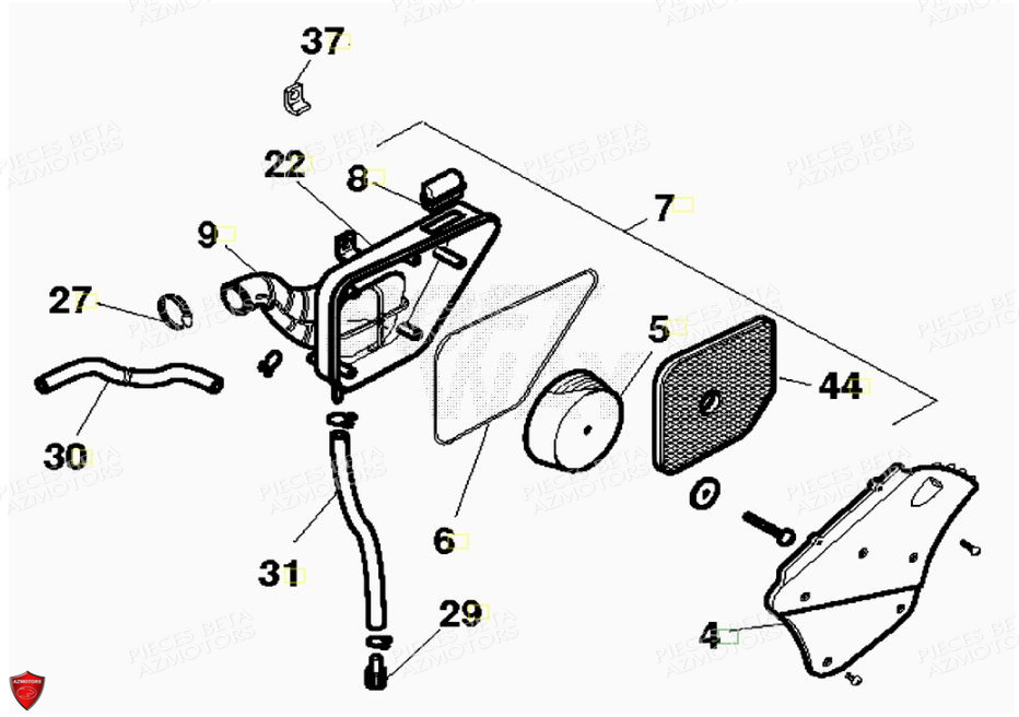 Filtre A Air BETA Pièces Alp 200cc [2007]