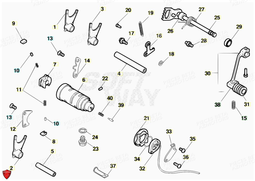 Selecteur De Vitesses BETA Pièces Alp 200cc [2007]