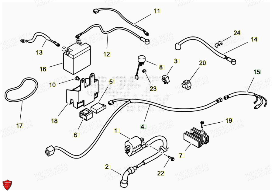 Composants Electronique BETA Pièces Alp 200cc [2008-2011]