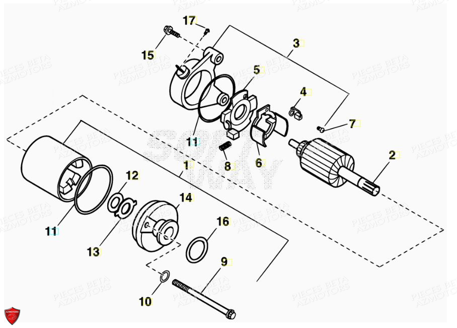 Demarreur BETA Pièces Alp 200cc [2008-2011]