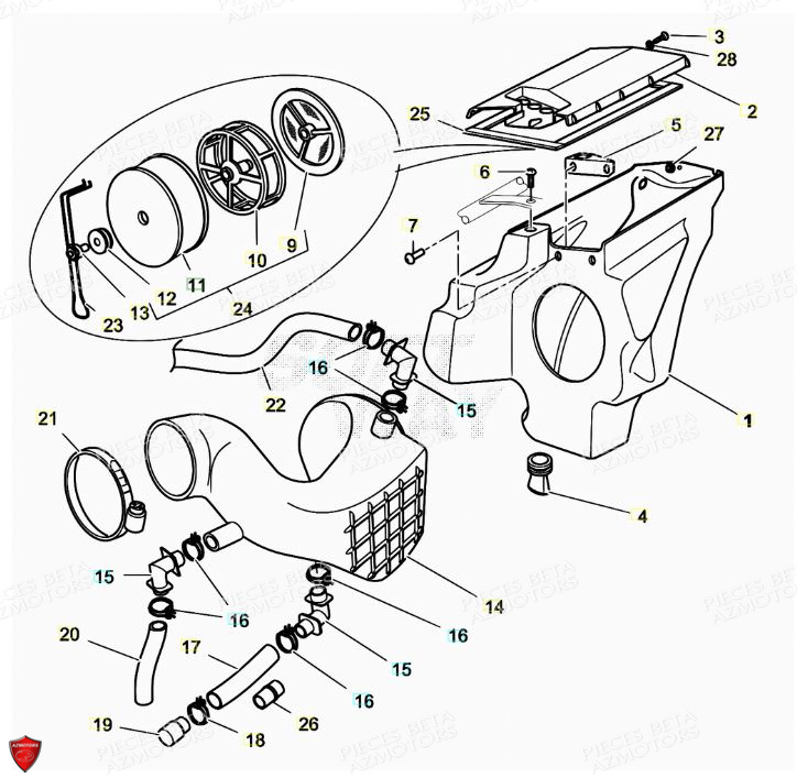 FILTRE A AIR BETA BETA ALP 125 08 11