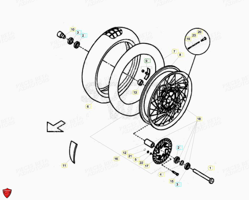 Roue Avant BETA Pièces ALP 200 [2014-2015]