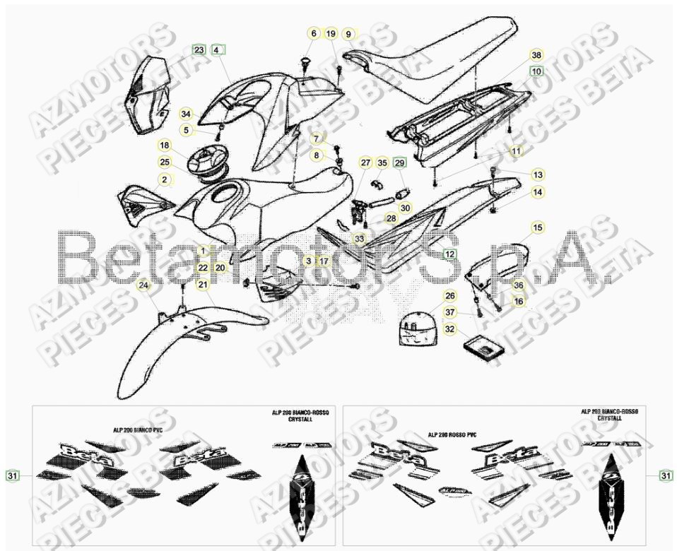 CARENAGE BETA BETA ALP 200 16 17