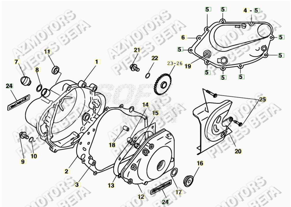 COUVERCLE EMBRAYAGE BETA BETA ALP 200 16 17