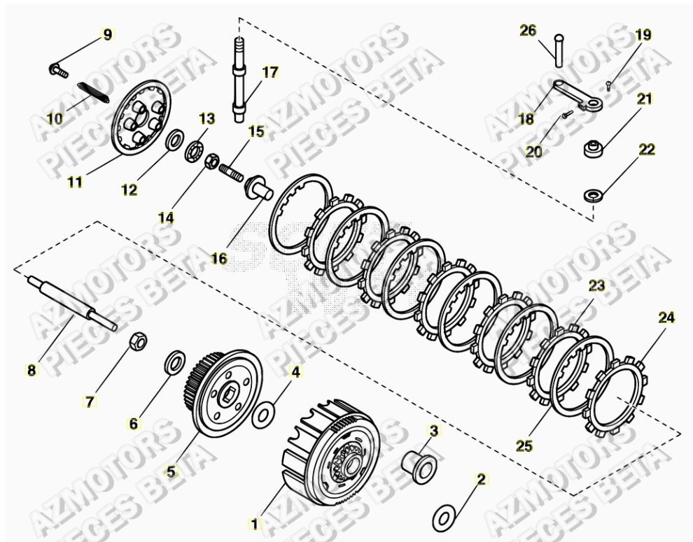 EMBRAYAGE BETA BETA ALP 200 16 17