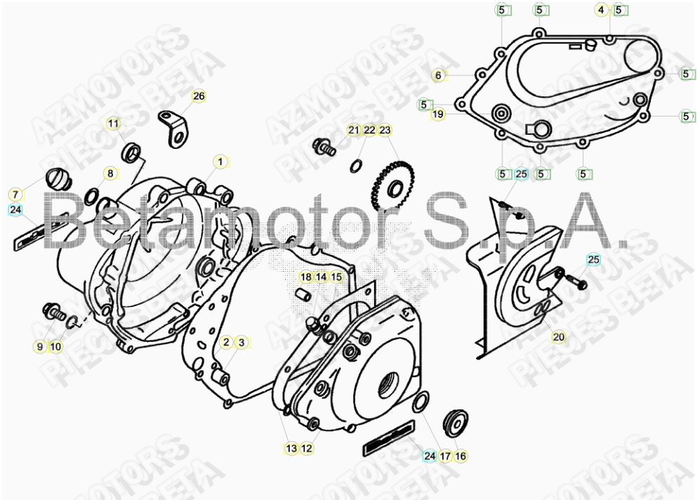 COUVERCLE EMBRAYAGE BETA BETA ALP 200 18