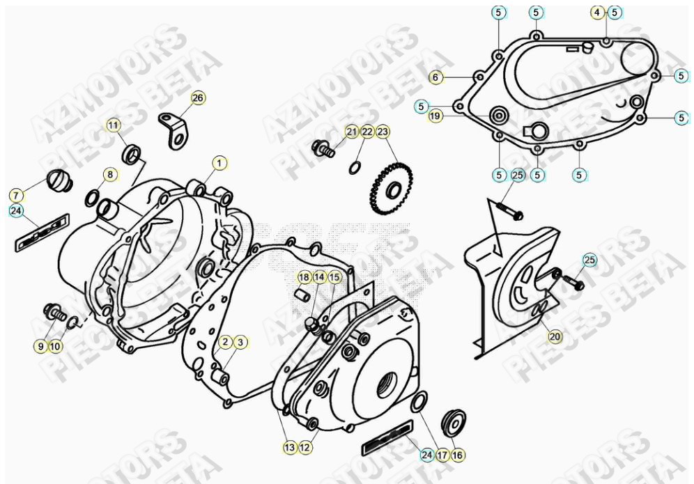 Couvercle Embrayage BETA Pièces ALP 200 [2022]