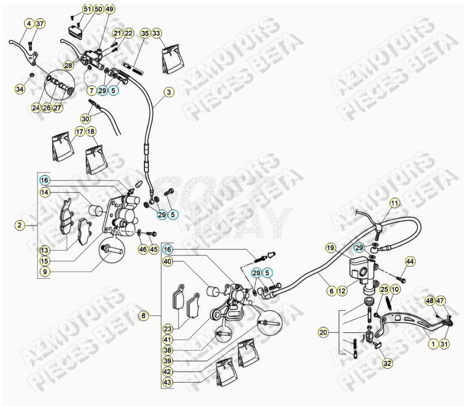 PASTILLES PINCE 25.03067/73 BETA RR 50 RACING 2018 pour FREINS de BETA-ALP-200-22