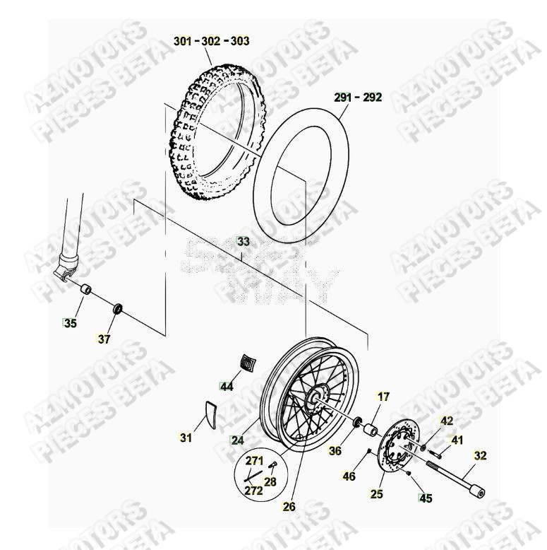 Roue Avant BETA Pièces ALP 4.0 350cc [2007-2013]