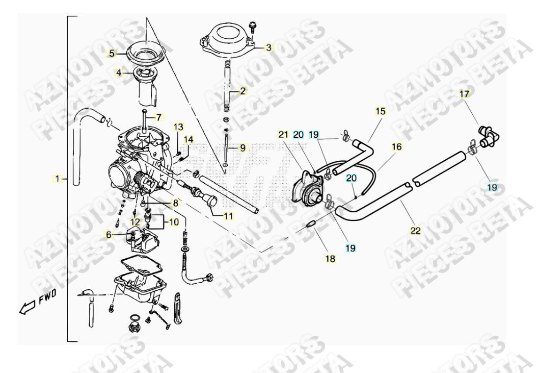 Carburateur BETA Pièces ALP 4.0 350cc [2014-2015]