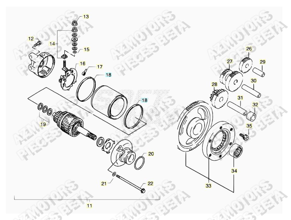 Demarreur BETA Pièces ALP 4.0 350cc [2014-2015]