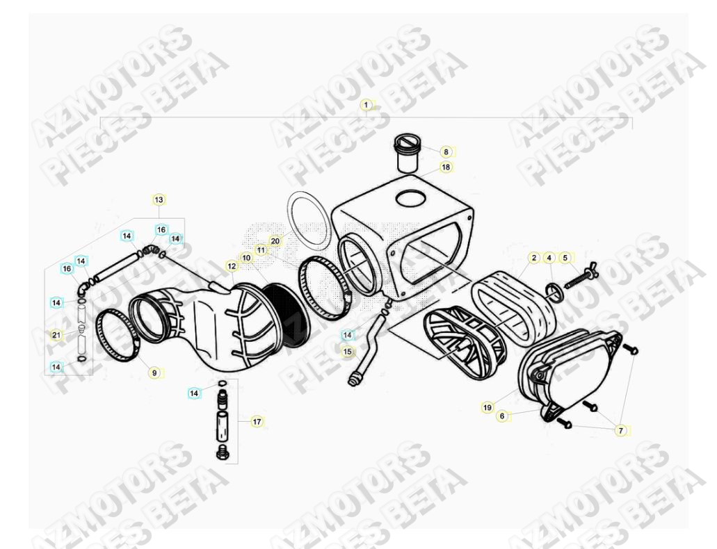 Filtre A Air BETA Pièces ALP 4.0 350cc [2014-2015]