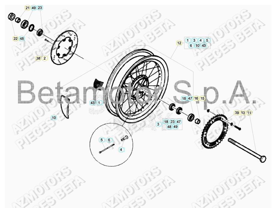 Roue Arriere BETA 