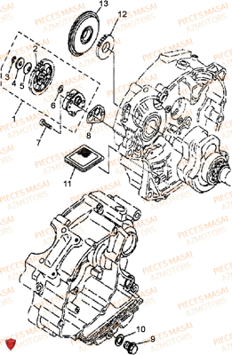 Pompe A Huile MASAI Pièces Moto BLACK ROD 125cc