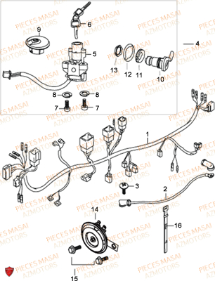 SYSTEME ELECTRIQUE MASAI BLACK ROD 125