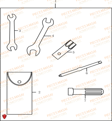 TROUSSE A OUTILS MASAI BLACK ROD 125