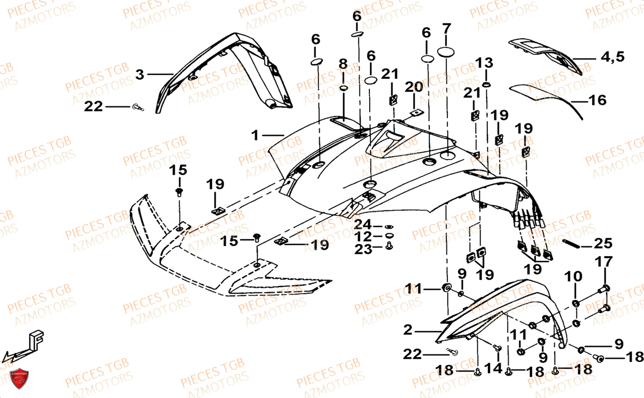 CARROSSERIE AVANT TGB BLADE 1000 LTX ABS