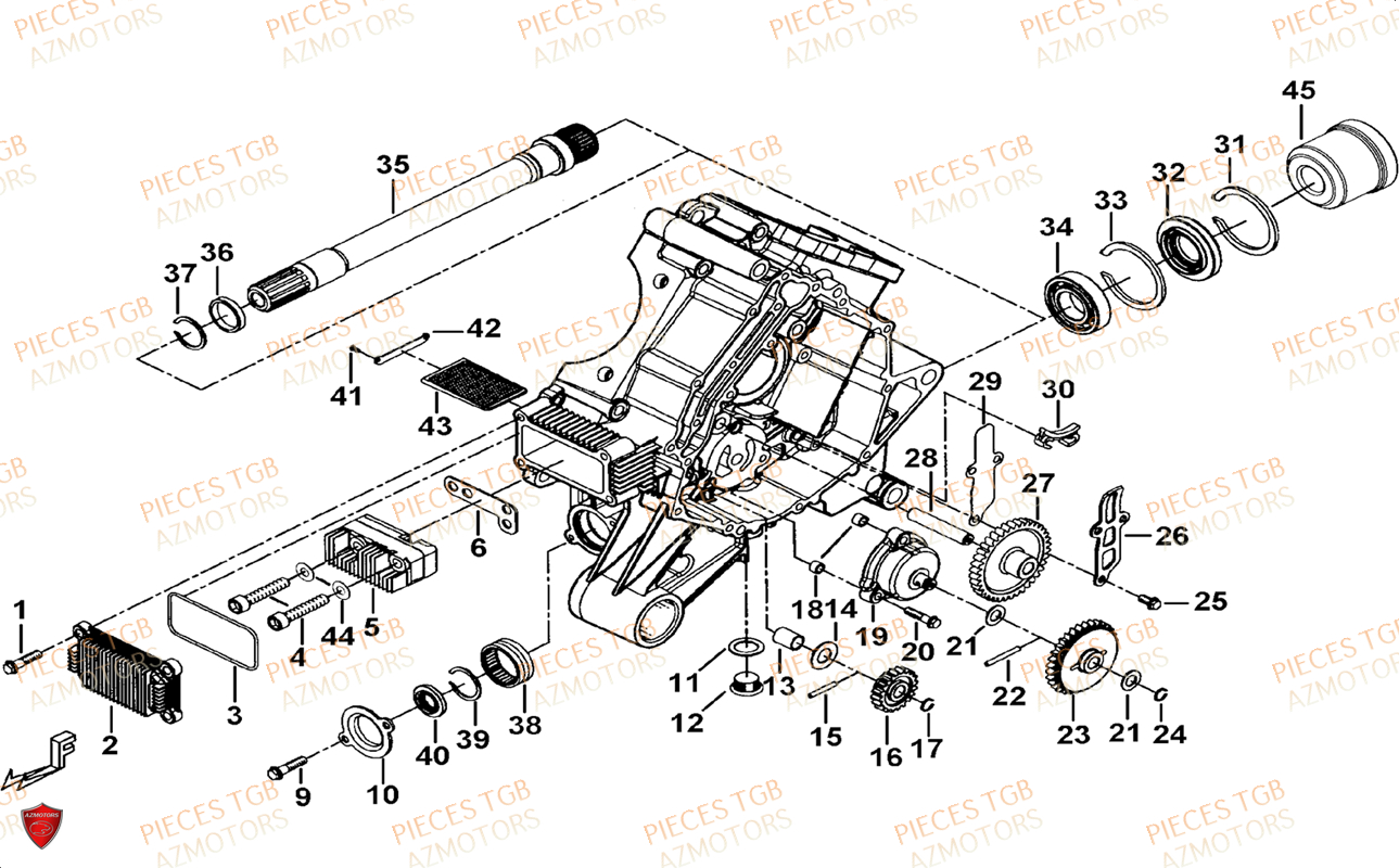 CARTER MOTEUR GAUCHE TGB BLADE 1000 LTX ABS