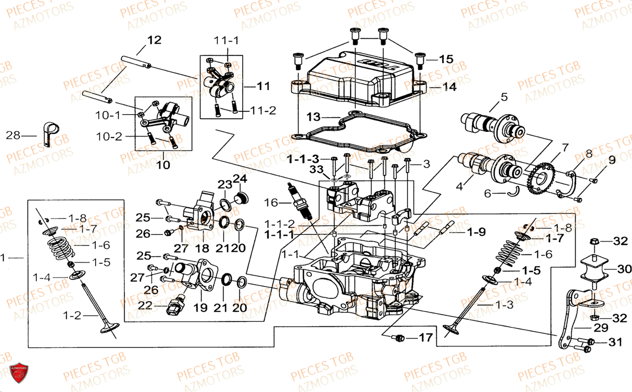 Culasse TGB Pieces TGB BLADE 1000 LTX ABS (No Serie RFCETTTBG.. Type: ETT-JJ)