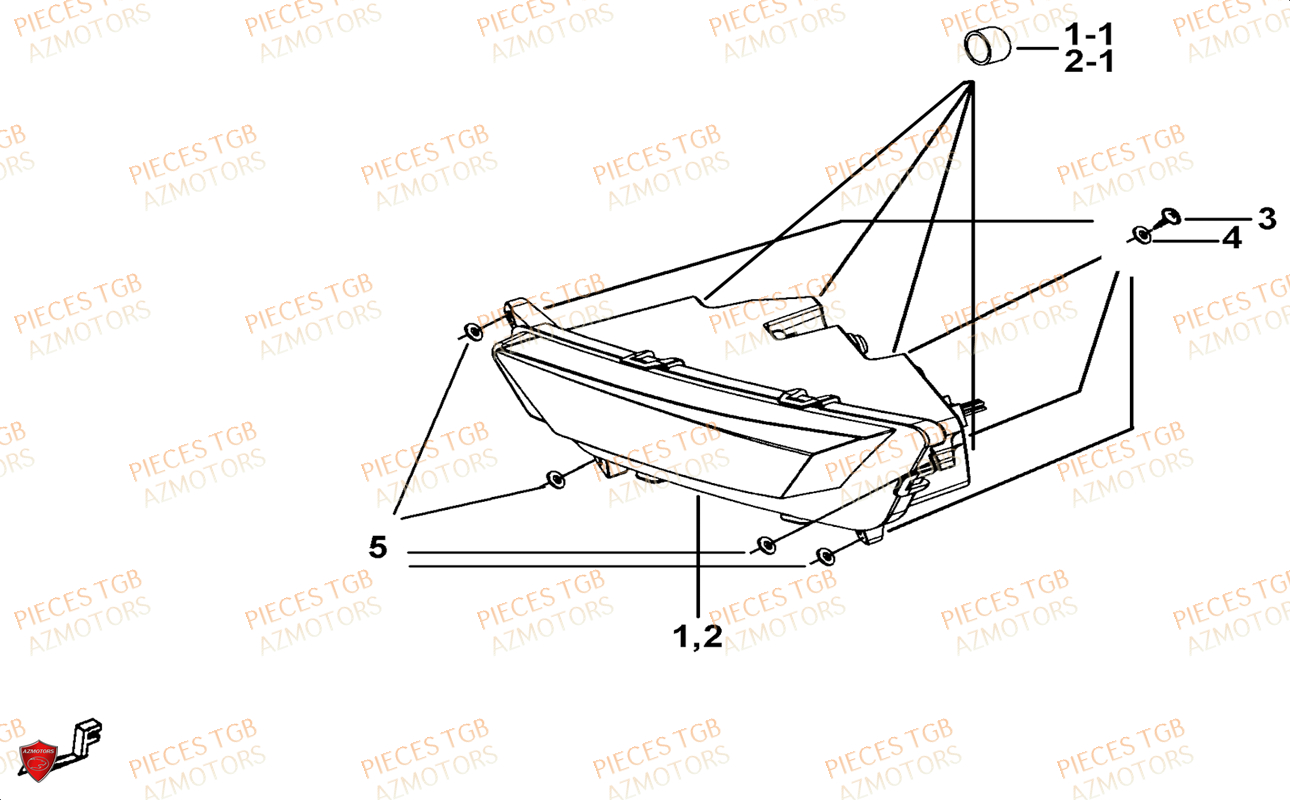 Eclairage Avant (led) TGB Pieces TGB BLADE 1000 LTX ABS (No Serie RFCETTTBG.. Type: ETT-JJ)