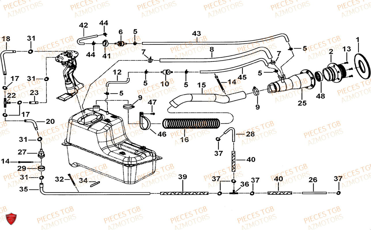 EQUIPEMENT RESERVOIR TGB BLADE 1000 LTX ABS