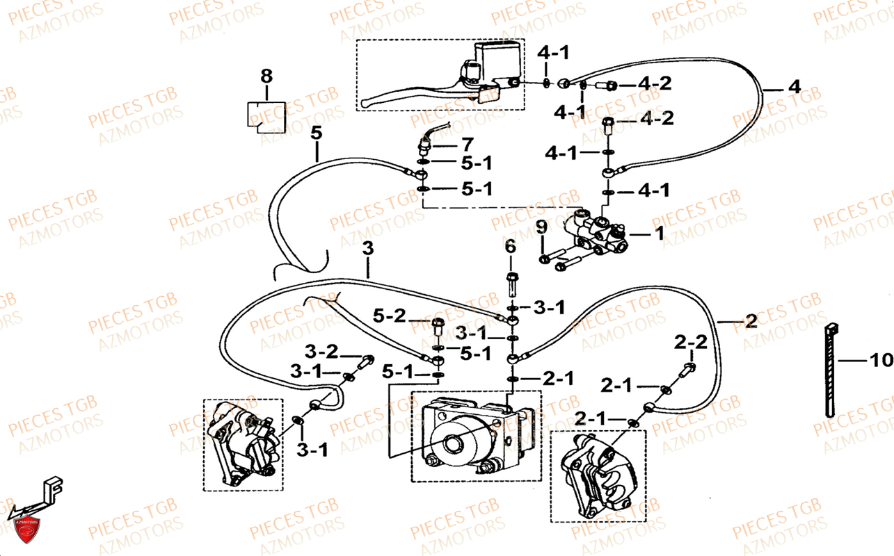 Frein Avant (modele Abs) TGB Pieces TGB BLADE 1000 LTX ABS (No Serie RFCETTTBG.. Type: ETT-JJ)