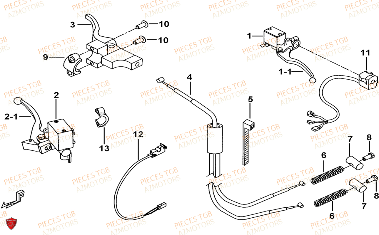 Maitre Cylindre TGB Pieces TGB BLADE 1000 LTX ABS (No Serie RFCETTTBG.. Type: ETT-JJ)